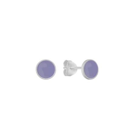 Frk. Lisberg Dot earlings lavender silver , Paars , Dames , Maat: ONE Size Oorbellen