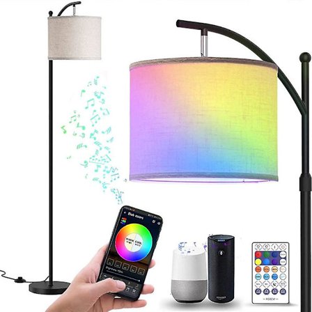 Gulvlampe Multifunktionel Stue Wifi Rgbcw Pære
