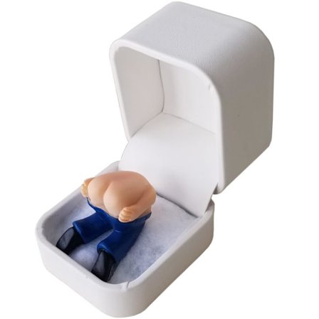 Prank Ringæske Der Prutter, Sjov Fødselsdagsgave til Spøgefugle Pruttelyd Når Den Åbnes (Hvid)