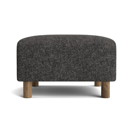 Toledo Pouf Hocker für Wohnzimmer in Genesis Anthrazit, moderner Polsterhocker, einfarbiges Design, bequeme Fußablage, quadratisch, 45cm