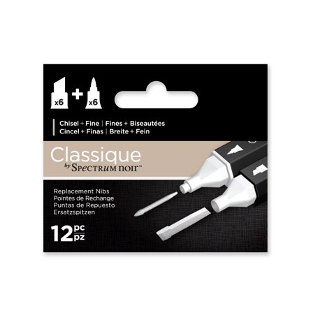 Spare Nibs Chisel + Fine 12-set