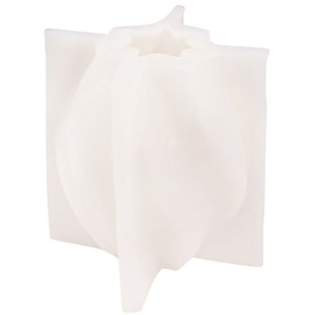 Geometriske hvirvlende stearinlysforme Konisk abstrakt kunst, dekorativ bølget stribet søjle, moderne stearinlys, silikoneform