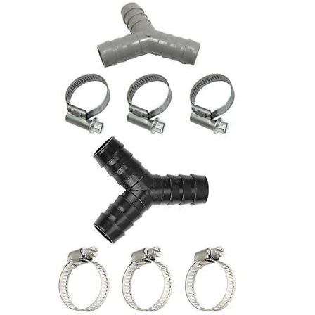 2 ST Tvättmaskin Avloppsslang Y-Typ Reducerare Plastkontakt För Delad Röranslutning Trefaldig Adapter