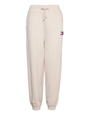 Tjw Relaxed Hrs Badge Sweatpant Sweatpants Mjukisbyxor Beige Tommy Jeans