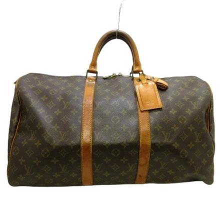 Louis Vuitton Vintage Pre-owned Polyester Keepall Tas , Bruin , Dames , Maat: ONE Size Vintage Tassen