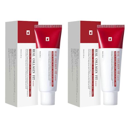 Real Collagen Fit Peel-Off Ansiktsmask - Djupgående Näring, Exfolierande, Återfuktande Kollagenmask för Alla Hudtyper, Porrengöring och Uppstramning