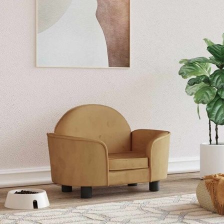 vidaXL Hundbädd brun 66x40x45 cm sammet