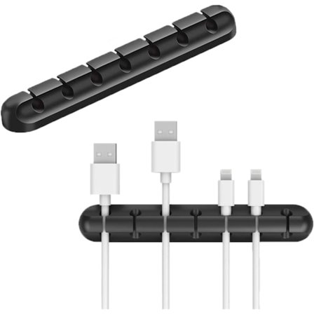 Kabelklämmor Kabelhanteringsorganisatör, självhäftande krokar, kabelhållare för strömkablar och kablar för laddningstillbehör, muskabel, PC, kontor 