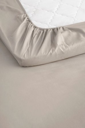 &Home - Dra på-lakan Heaven i bomull - Grå - Dra-på-lakan - 180X200 - Från Homeroom