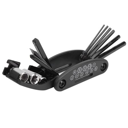 16 i 1 Verktyg Cykel Multifunktionell Utomhus Ridning Bärbar Reparationsverktyg