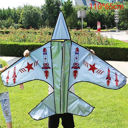 Sarjakuva Lasten leija Sininen Punainen Fighter Rainbow Plane Suuri leija