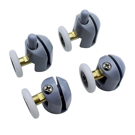 4 stk. Brusekabineruller, Bruseglasruller Løberemhjul, 25 mm hjul til brusekabine, brusebad, udskiftning af brusevægdele