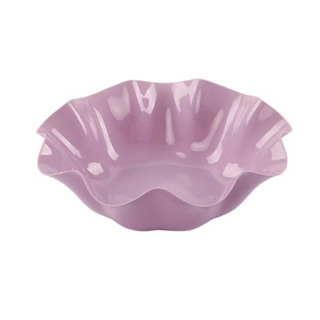 Snack Skål Allround Flæse Design Plastik Skridsikker Salat Køkken Skål Til Kontorlilla, Pink, Blå, Grøn 4 stk MEV