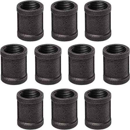 10 Stk Vintage Rørfittings Rørsamling formbart stålrør