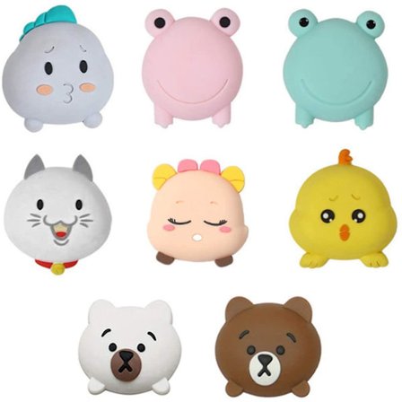 Dörrstopp Väggskydd, 8 st Dörrknoppsskydd Söta Djur Silikon Vägg