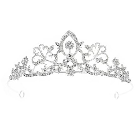 Brudekrone Blomst Tiara 18-års Fødselsdag Ceremoni Rhinestone Hovedbeklædning