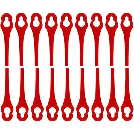 100 kpl Vaihtoterät Florabest LIDL FRTA 20A1 FAT18B2 FAT18B3 - Muoviset Terät Florabest Akkukäyttöiselle Ruohonleikkurille