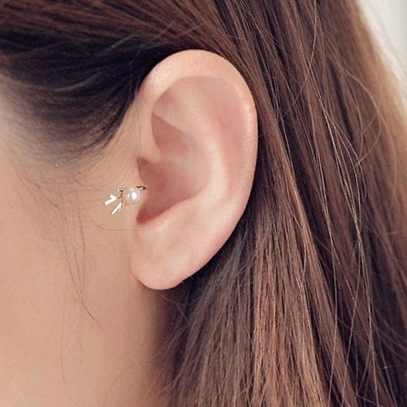 Single Earring Alloy Branch, Tragus Piercing, Non Piercing Clip