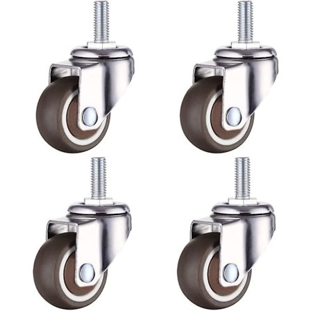 Små Møbelhjul 4 Stykker Svingbare Hjul Møbler Tungt Hjul Hjul Industrielle Hjul - M6*15