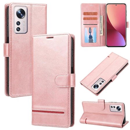 For Xiaomi 12 Klassisk Lommebok Flip Lær Telefonveske