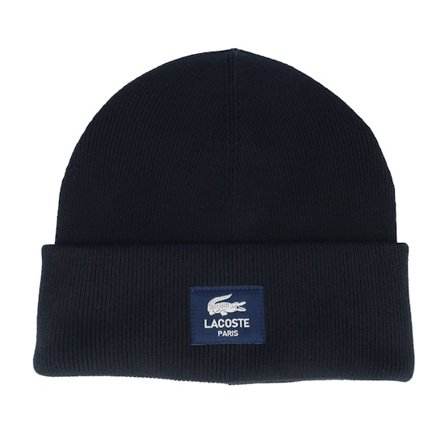 Lacoste - Zwart cuff Beanie - Black Cuff @ Hatstore