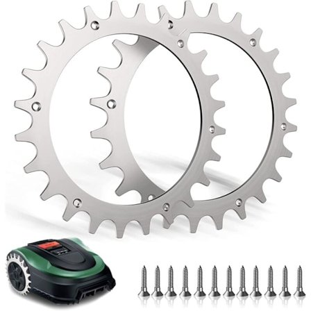 Rustfri Stål Pigge, 2 STK Pigge til Bosch Indego Xs 300 M700 S 500 M+700 S+500 med 12 M4 Fladhovedskruer Trækkraftforbedring til Robotplæneklipper