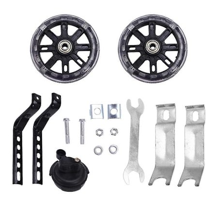 Polkupyörän apupyörät Flash Mute -pyörä Polkupyörän vakautussarja asennettuna kellolla 12 1 -pyörille