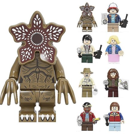8 st/set Mini Stranger Things monterade leksaksbyggstenar Humanoidfigurer