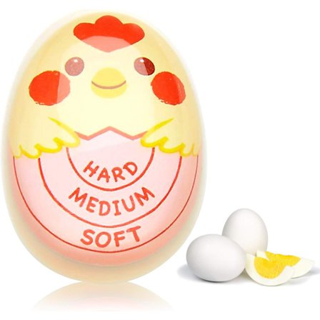 5,5X4,1X3,2cm Eggtimer for Kokte Egg, Kjøkkenegg Timer, Fargeskiftende Eggtimer Gjenbrukbar Sikker Eggtimer for Koking av Egg