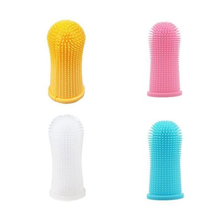 Premium Oral Care Hund Kat Tandbørste Finger Silikone