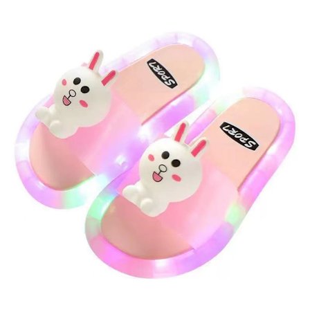 Glow girl anti slip självlysande tofflor tecknad