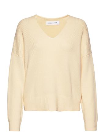 Joanne V-Neck 14303 Pulllover Creme Samsøe Samsøe