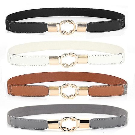 Kvinders Tynde Bælte Til Kjoler Retro Stræk Dame Taljebælte (4 stk., Multifarvet)