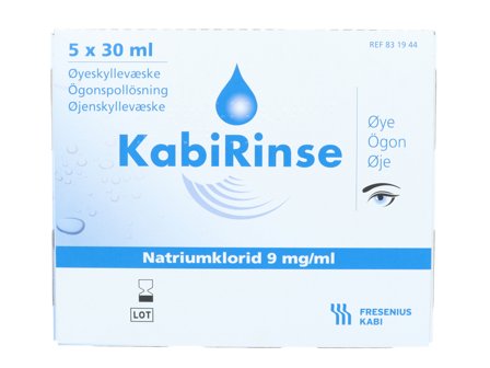 Kabirinse Øyeskyllevæske NaCl, 5 x 30 ml