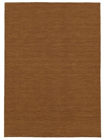 Handloom Flat 250X350 Grand Marron Uni Tapis De Laine
