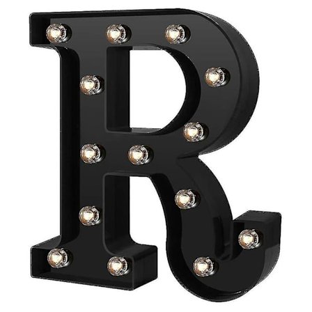 Newly Design Led Letters Lights 26 Alphabet Black Decorative Marquee Lamps For Wedding Party