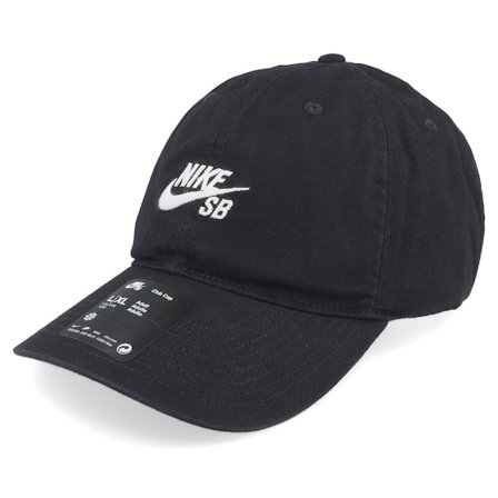 Nike - Schwarz unconstructed Cap - Club Cap Black Dad Cap / Unconstructed @ Hatstore