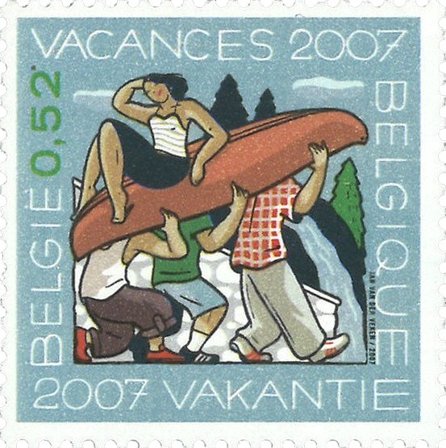 Belgien - Sommer / Kajak - Postfrisk frimærke