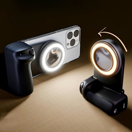 Magnetisk håndsett selvutløserhåndtak med kamera Bluetooth fjernutløser, justerbart fylllys, 1/4 skrue, håndsettholder selvutløser