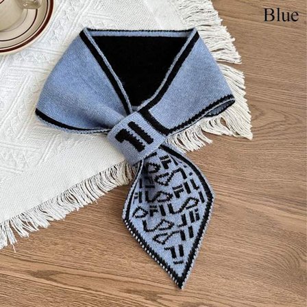 Lille Tørklæde Strik Sjal Tørklæde BLÅT