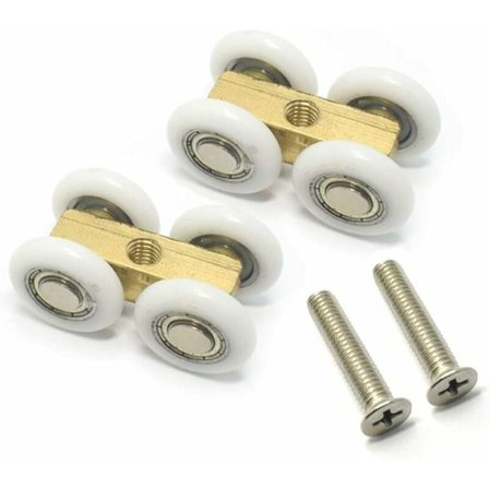 Skjutdörrshjul Dörrhängare Skjutdörrshängare Rulle Liten Garderob Runda Duschtillbehör