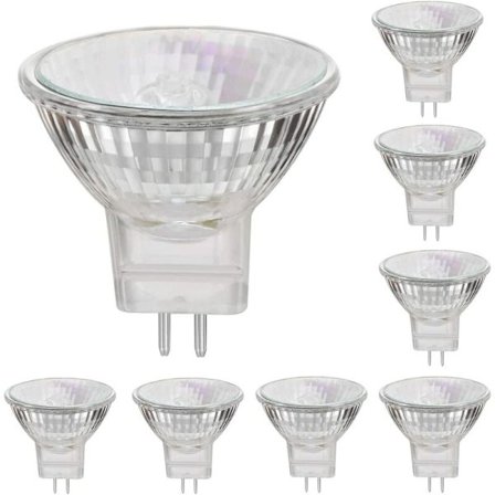 8 stk. MR11 12V 35W halogenlamper GU4 spot base 2800K varm hvid, dæmpbar, pakke med 8