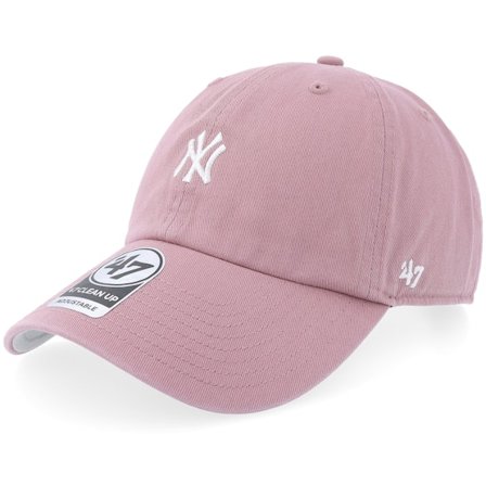 47 Brand - MLB Rosa unconstructed Caps - New York Yankees Base Runner Clean Up Mauve Dad Cap @ Hatstore