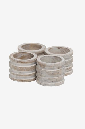 Halvor Bakke - Isola servettring 4-pack - Vit - Servettringar - Från Homeroom