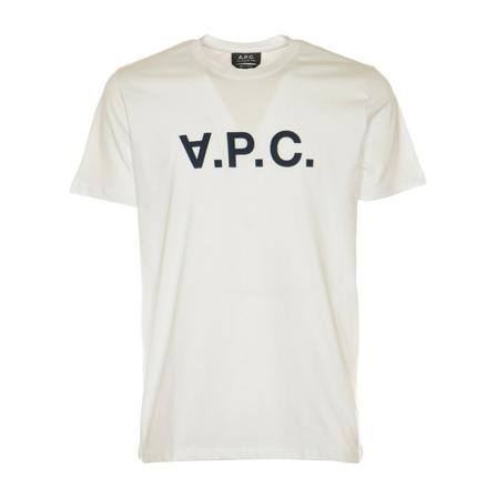 A.p.c., A.p.c. T-shirts and Polos Wit, Heren, Maat:S