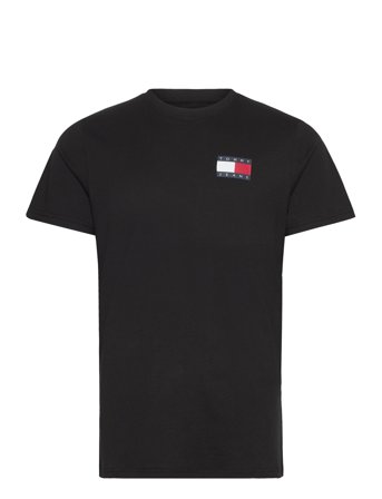 Tjm Slim Essential Flag Tee Ext Black Tommy Jeans