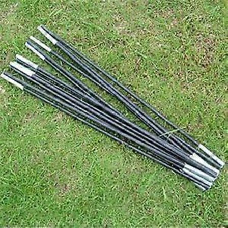 Nyt sæt teltstænger i glasfiber, 9 sektioner, letvægts camping rejse teltramme reparationsudskiftning