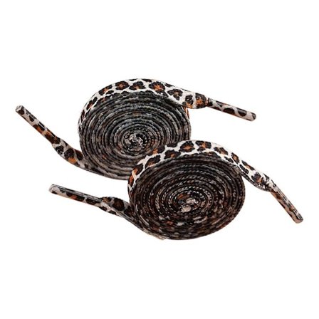 Leopardikuvioiset kengännauhat, 120 cm pitkät, säädettävät kengännauhat aikuisille, teineille, tennareihin, lenkkikenkiin ja arkikenkiin