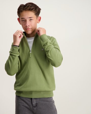 GANT SHIELD COTTON HALF ZIP Grün Pullover Jungen - Kids Brand Store