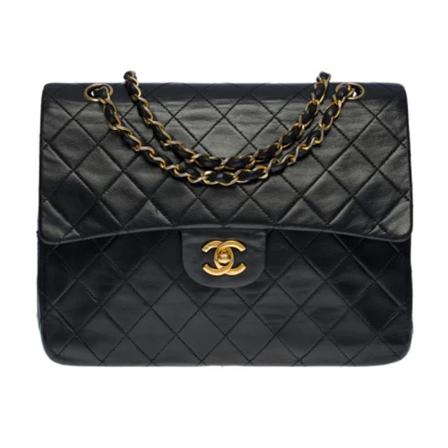 Chanel Vintage Pre-owned Læder chanel-tasker Sort, Dame Vintage Tasker, Størrelse: ONE Size